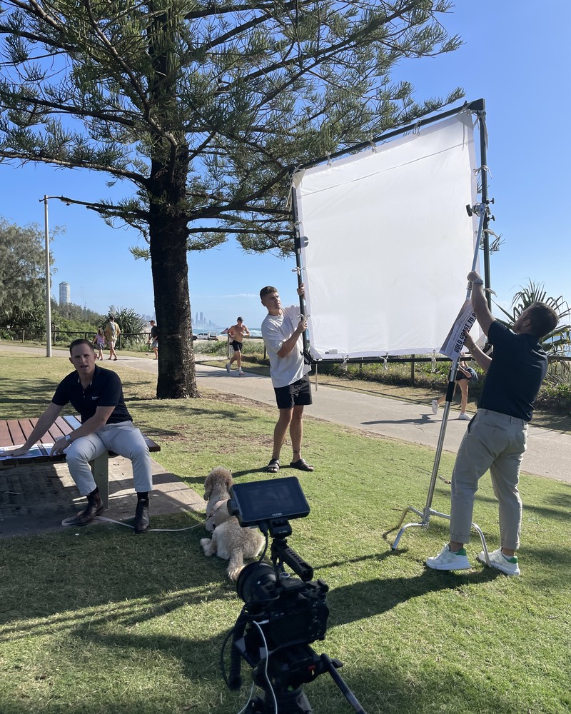 Out in the field with the team